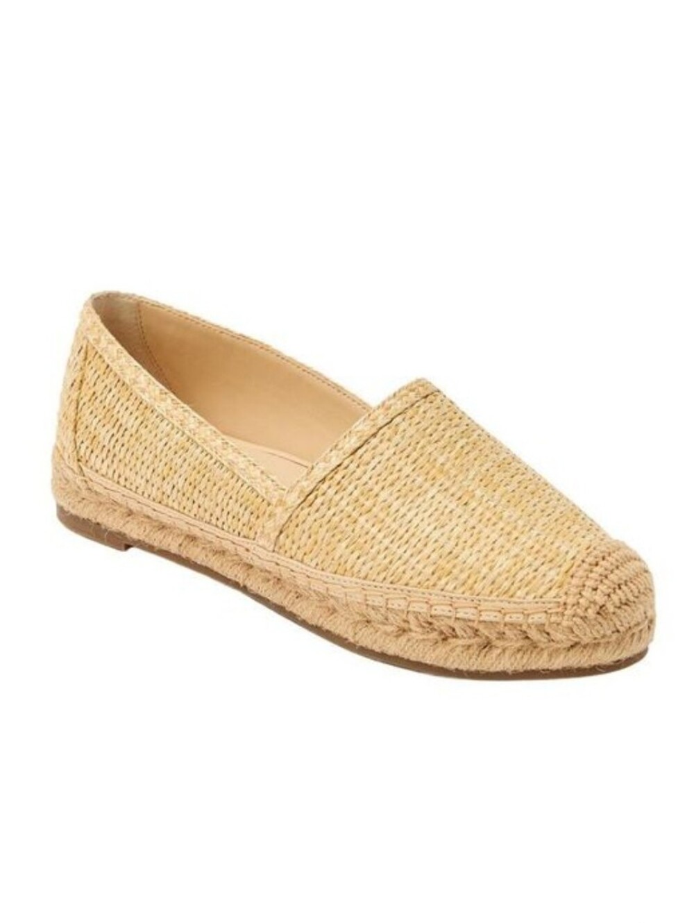 J. McLaughlin Natural Raffia Shira Espadrille  Slip-On